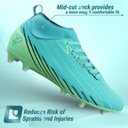 Vizari Tesoro Firm Ground Mid-Cut Soccer Shoes – Aqua/Mint