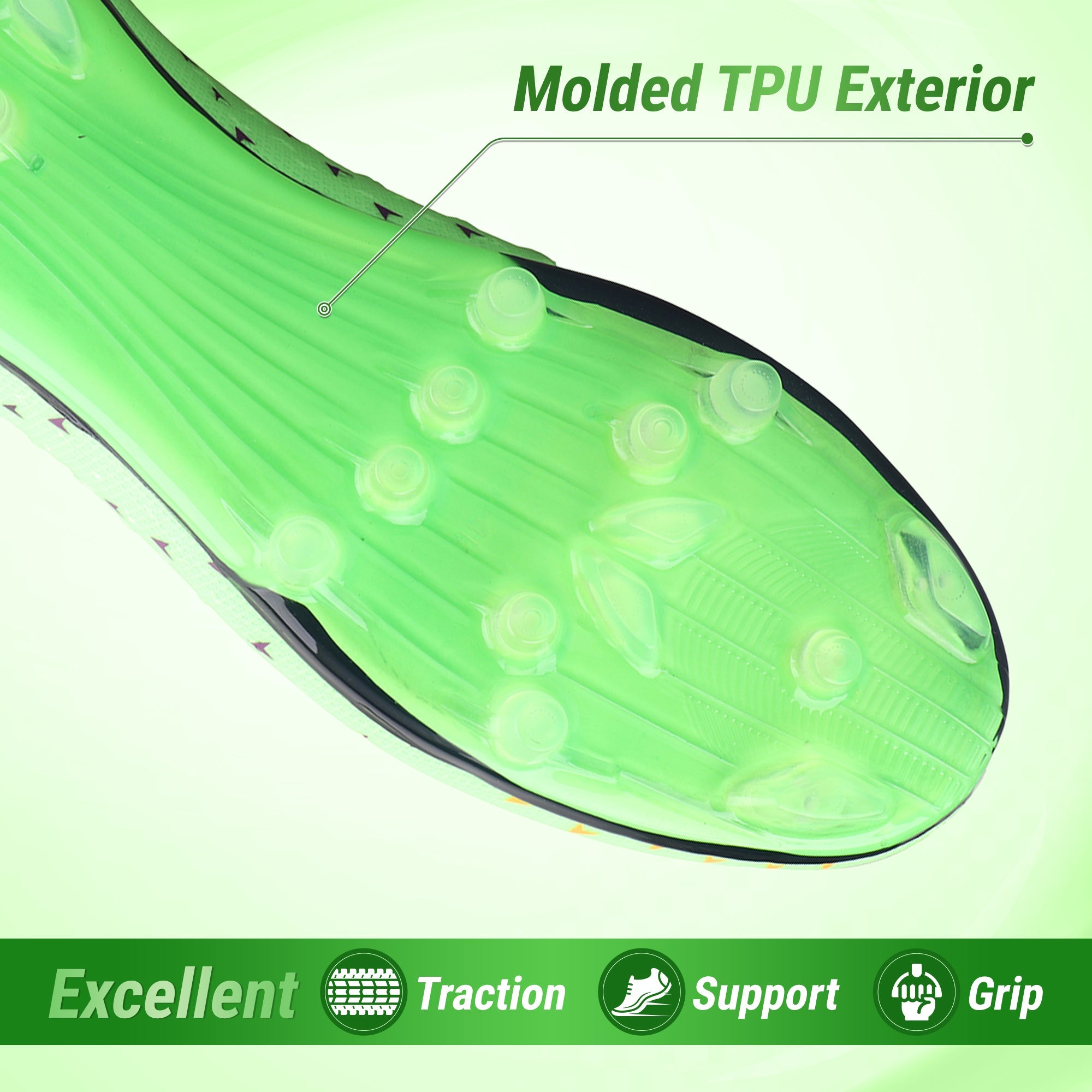 Tioga Adult Firm Ground Soccer Cleats - Lime - Vizari Sports