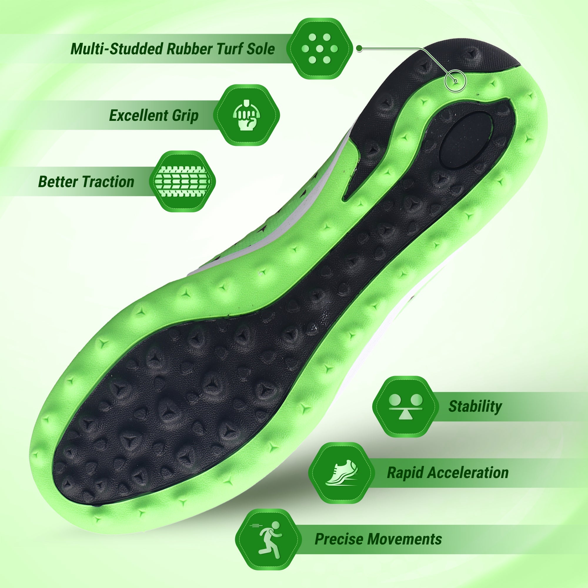 Vizari Tioga Adult Turf Soccer Cleats – Lime