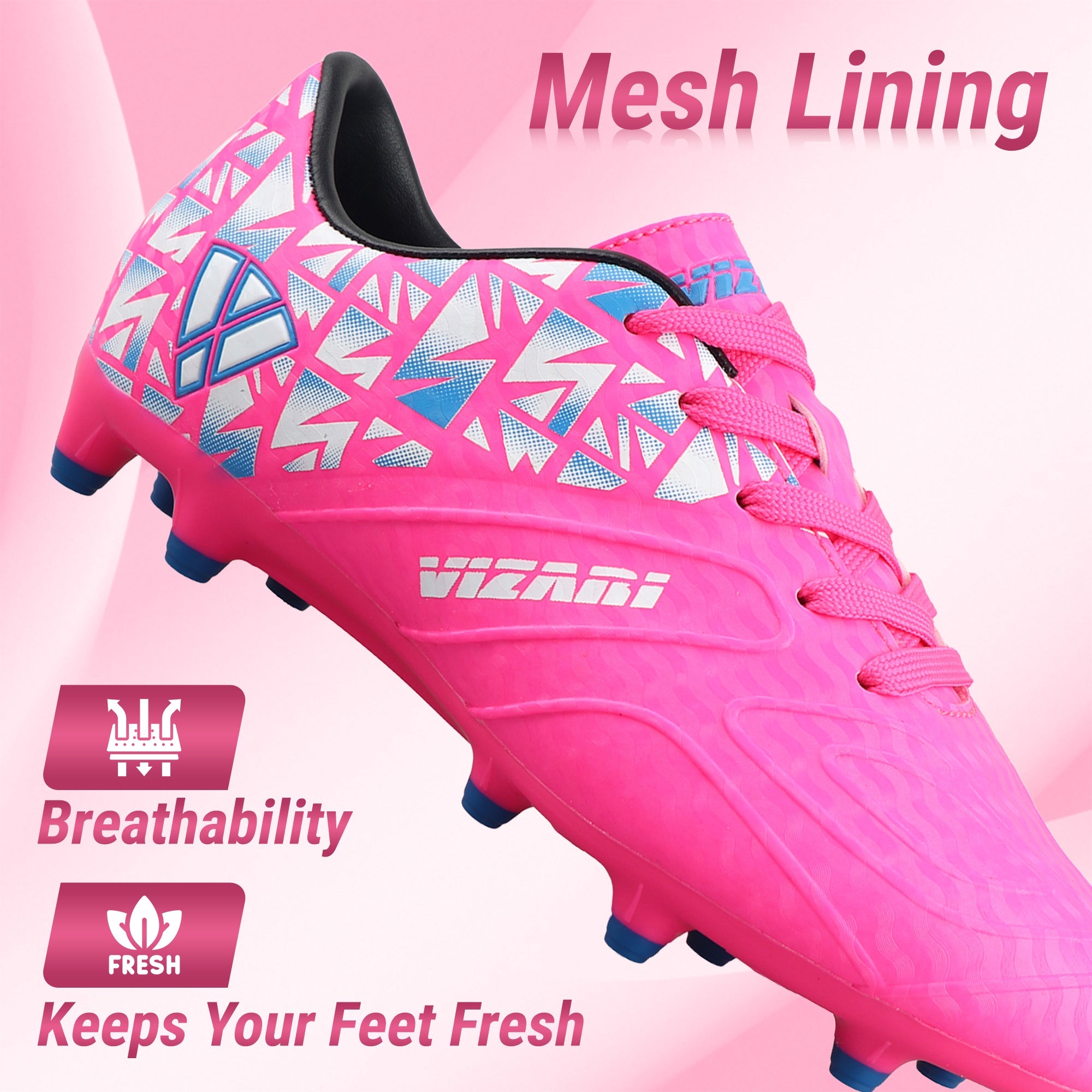 Vizari Pismo Junior Firm Ground Soccer Cleats – Pink
