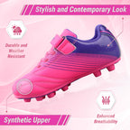 Vizari Loma Velcro Firm Ground Soccer Cleats - PInk/Purple