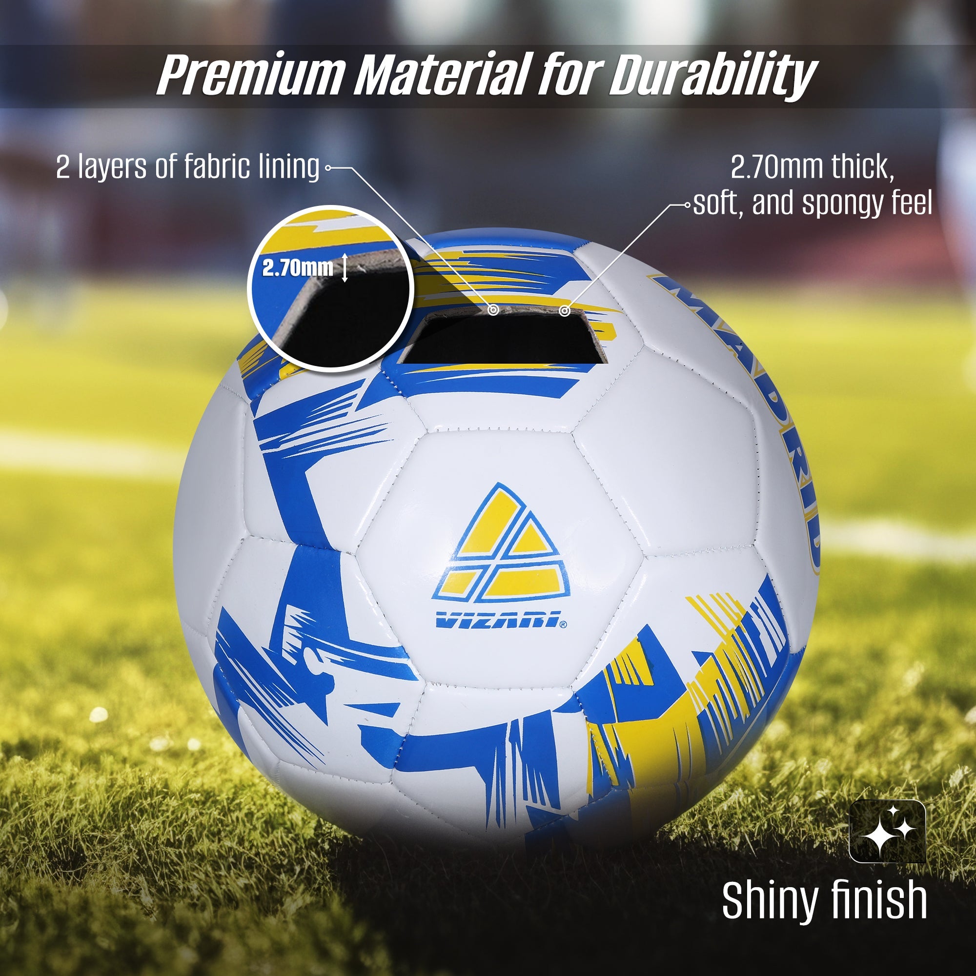 Club Team Soccer Balls - Madrid White - Vizari Sports