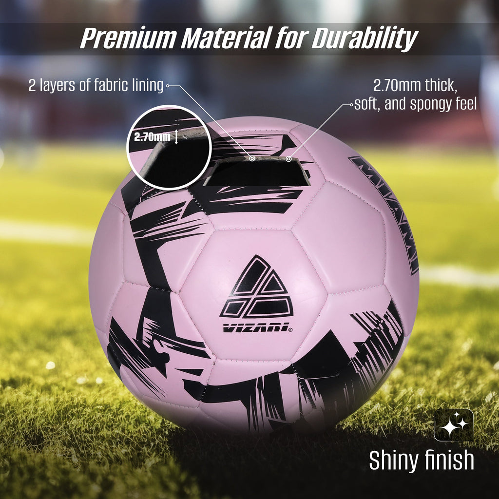Club Team Soccer Balls - Miami Pink - Vizari Sports