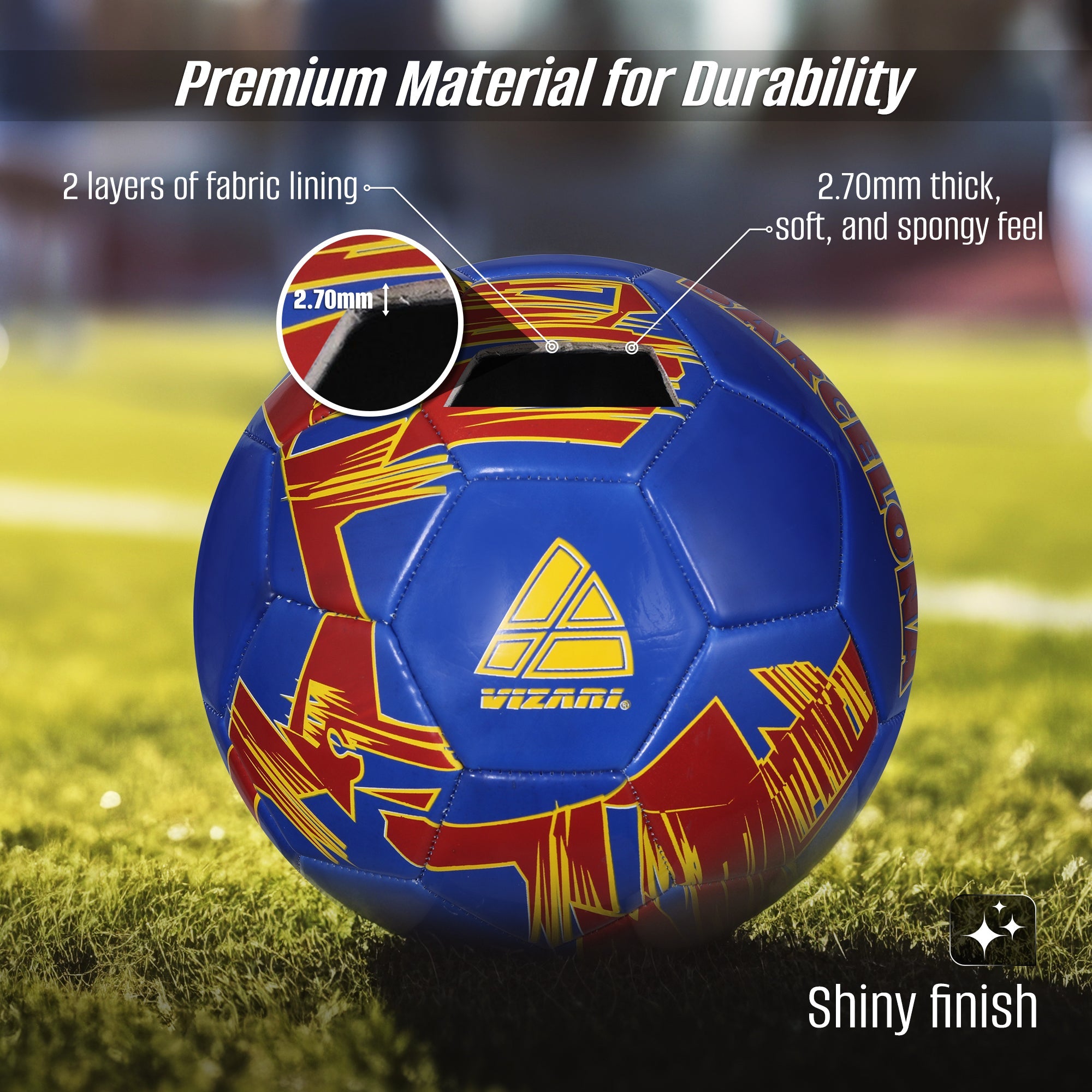 Vizari Club Team Soccer Ball – Barcelona Blue
