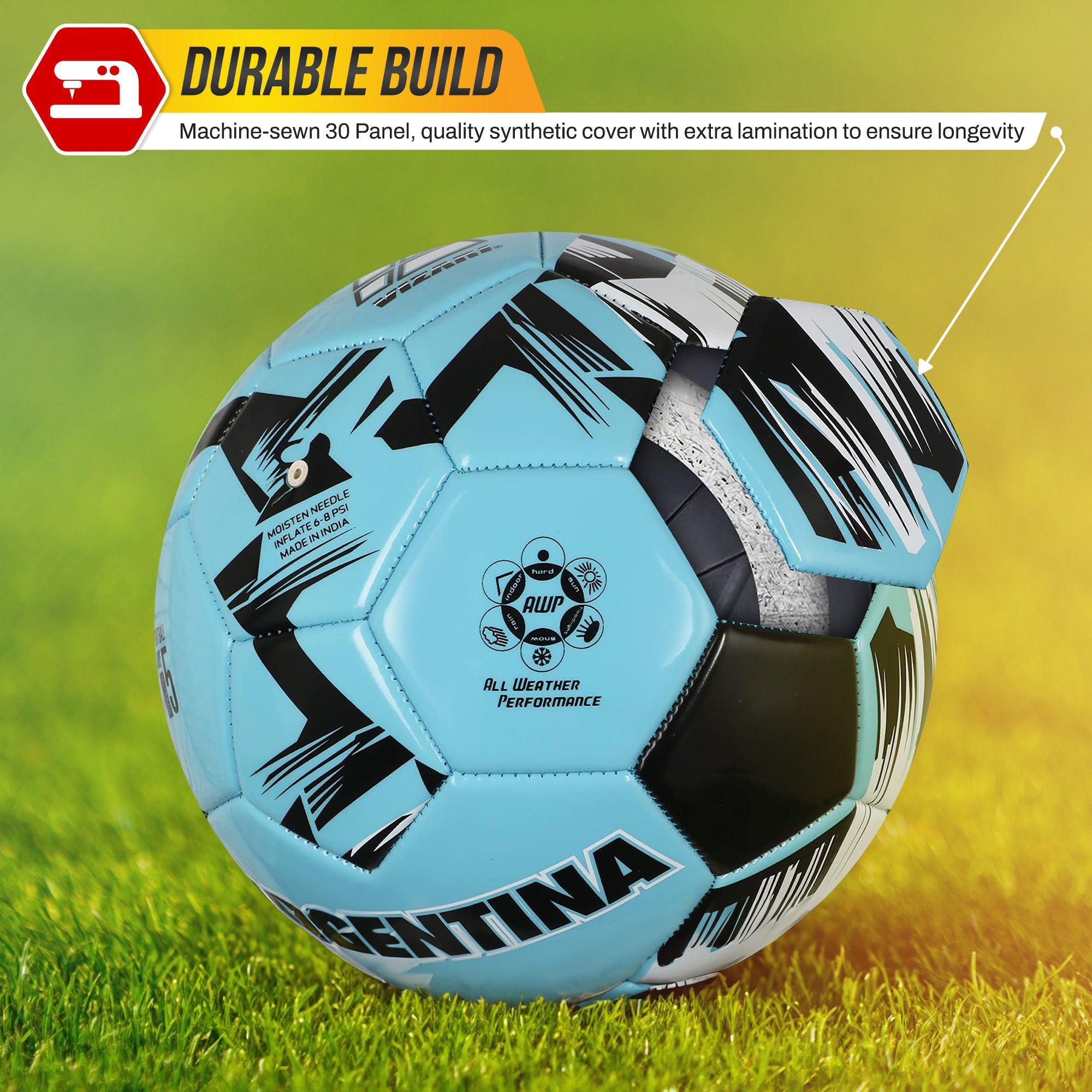 National Team Soccer Balls- Argentina Blue - Vizari Sports