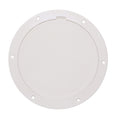 Beckson Dp85-W Pry-Out Deck Plate - 8'' With Diamond Center, White