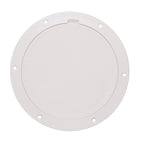 Beckson Dp85-W Pry-Out Deck Plate - 8'' With Diamond Center, White