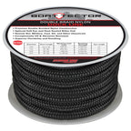 Extreme Max 3006.2315 Boattector Double Braid Nylon Dock Line - 3/4'' X 50', Black