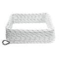Extreme Max 3006.2505 Boattector Double Braid Nylon Anchor Line With Thimble - 3/8'' X 250', White W/ Blue Tracer