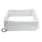 Extreme Max 3006.2505 Boattector Double Braid Nylon Anchor Line With Thimble - 3/8'' X 250', White W/ Blue Tracer