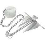 Extreme Max 3006.6717 Complete Slip Ring Anchor Kit With Rope / Anchor Chain / Shackle - #7 / 4.5 Lbs.