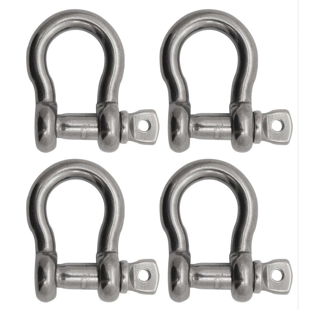 Extreme Max 3006.8318.4 Boattector Stainless Steel Anchor Shackle - 3/8'', 4-Pack
