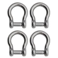 Extreme Max 3006.8414.4 Boattector Stainless Steel Bow Shackle With No-Snag Pin - 1/2'', 4-Pack