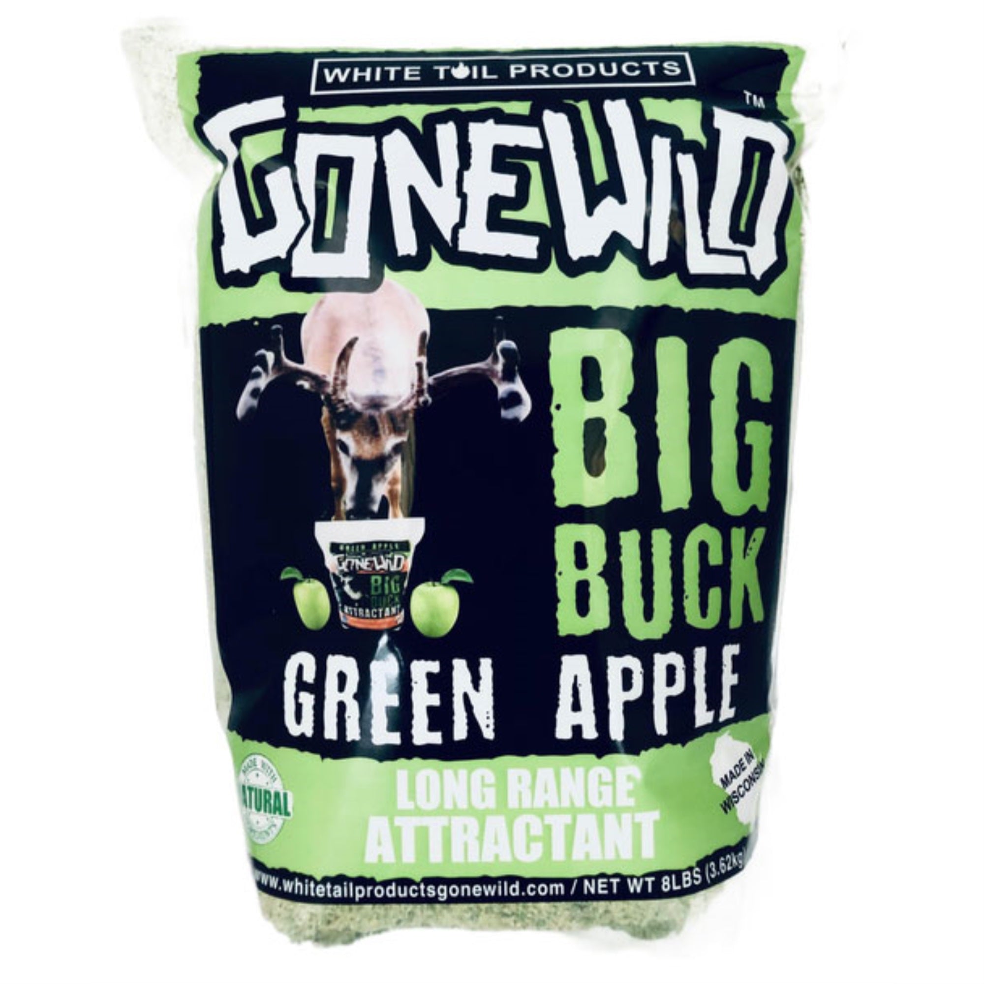 Whitetail Products Gone Wild 6138 Big Buck Attractant Green Apple   8 lbs.