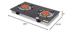 Barton Deluxe Propane Gas Range Stove 2 Burner Cooktop Auto Ignition Outdoor Grill Camping Stoves Station Lpg