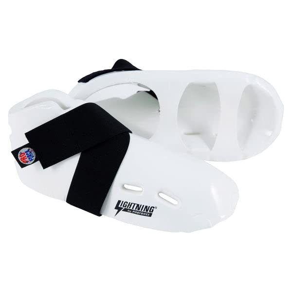 Pro Force Lightning Kicks Sparring Shoes/Footgear - White - Size 7-7 1/2 | Small