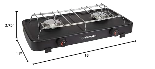 Stansport 2-Burner Regulated Propane Camp Stove (220)