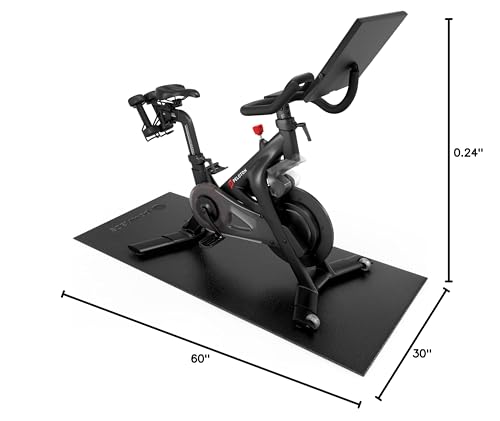 Powr Labs Bike Mat Compatible With Peloton, Treadmill, Exercise Equipment, Elliptical, Walking Pad, Indoor Bike Trainers, Home G