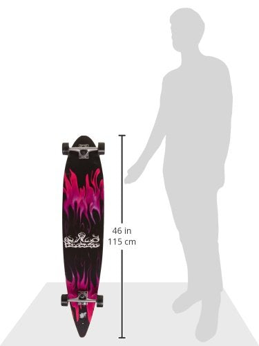 Krown Purple Flame Complete Longboard Skateboard