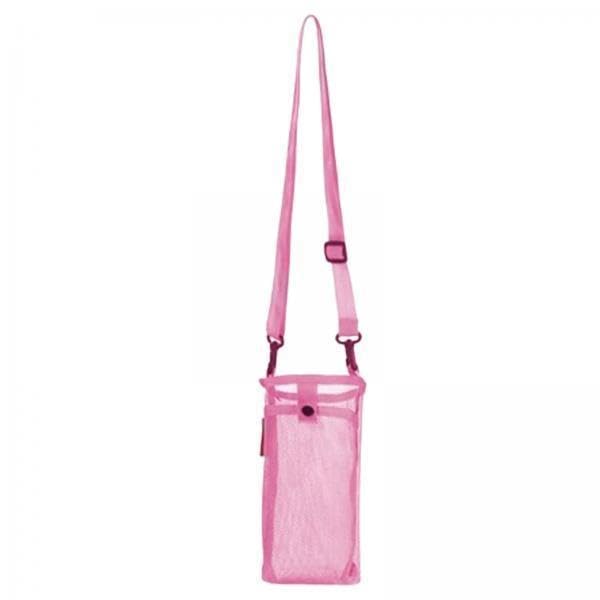 Calandis 3Xwater Bottle Carrier Nylon Mesh Water Bottle Holder For School Sports Travel Pink