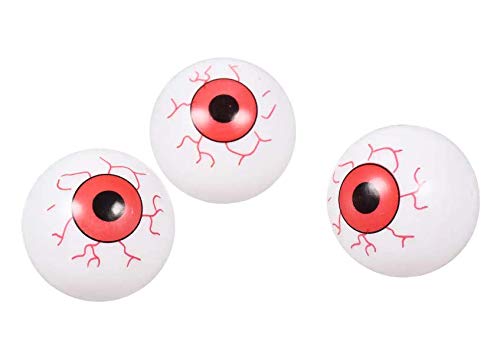 Greenbrier Eyeball Ping Pong Balls For Halloween Or Table Tennis, 2 Colors, 24 Pcs Total