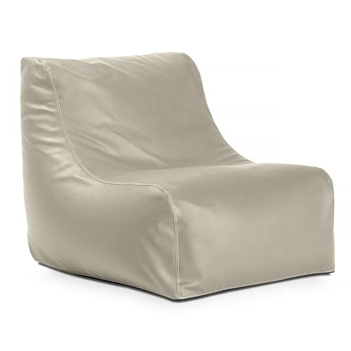 Jaxx Ponce Nautical Edition - Bean Bag Chair For Boat, Yacht & Watersports - Marine Vinyl, Mineral Gray