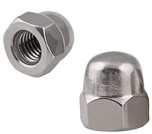 5Pcs M10 Acorn Hex Cap 304 Stainless Steel 18-8 Nuts Metric Dome Head Nuts