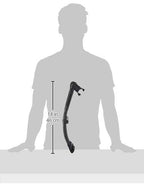 Cressi Alpha Ultra Dry Snorkel, Black/Black/Silver