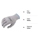 Classic Rope Breathable High Performance Roping Gloves Touchscreen Compatible 6 Pack, White, Large