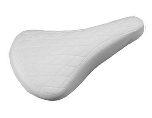 Lowrider Vinyl Saddle Diamond 702 White. Bike seat, Bicycle seat, Bike Part, Bicycle Part, Bike Part, BMX, Free Style, Fixie, Ro