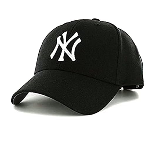 Jns Adjustable Baseball Cap For Outdoor Sports, Travel, Gym And Casual Daily Use, Black With Ny Logo