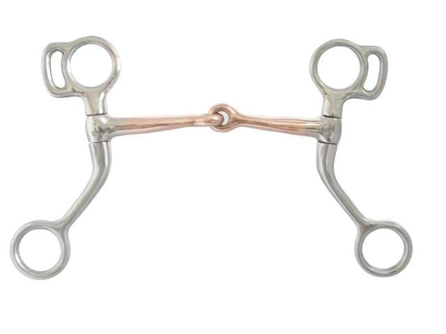 AJ Tack Copper Mouth Tom Thumb Miniature Horse Bit 3.75