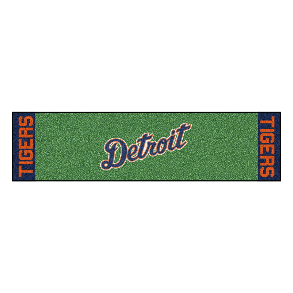 Detroit Tigers Putting Green Mat  1.5ft. x 6ft.  Detroit Script Alternate Logo
