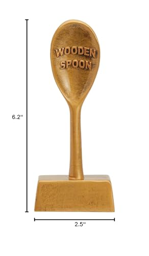 Juvale Golden Spoon Award Cooking Trophy For Chili Cook Off, Baking Contest, Best Cookie, Salsa Competition, Funny Food Prize (2