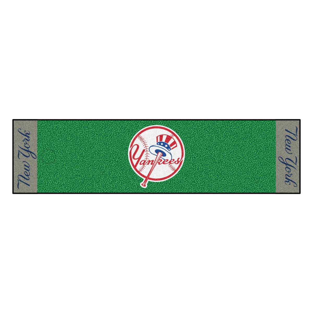 New York Yankees Putting Green Mat  1.5ft. x 6ft.  Circular Yankees Primary Logo