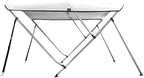 Msc 3 Bow 4 Bow Bimini Top Boat Cover With Rear Support Pole And Storage Boot (3 Bow 6'L X 46'' H X 79''-84'' W, White)