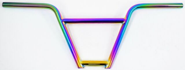 Professional R4 BMX 4 Piece 4130 Tall Chromoly Handlebar 9.5 Rise, Choose Your Color (Oil Slick)