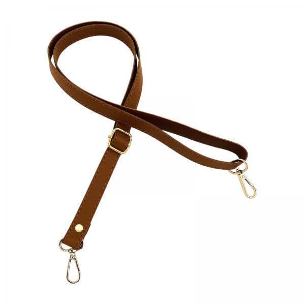 Merishopp 2Xshoulder Bag Strap Pu Leather Simple Fashion For Women Crossbody Purse Strap Brown