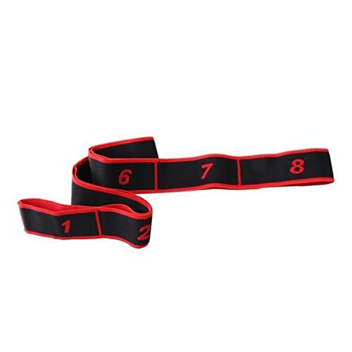 Heavenglow 2Xadults 8 Loops Latin Yoga Stretching Strap Gym Dance Resistance Band RedSporting GoodsFitness Running & YogaOthe