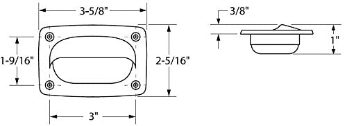 Attwood Corporation 2027-7 Abs Flush Hatch Pull