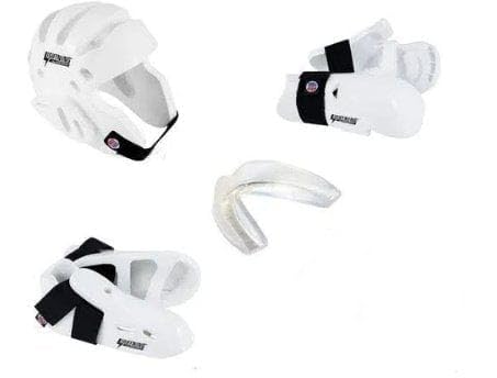 Proforce 6 Piece Karate Sparring Gear Set Combo (Red, Child Med)