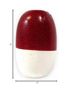 Jim Buoy 1504 Rope Floats, Red/White, 3''X5''