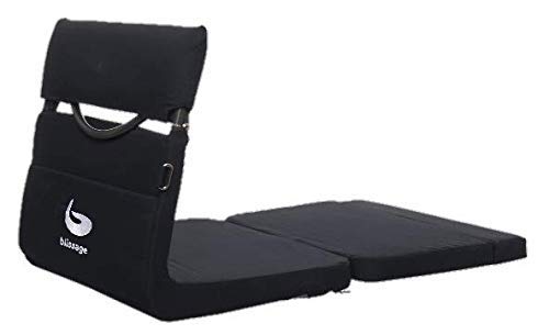 Blissage Quiet Fiesta Meditation Floor Seat | 2-Year Warranty | Comfortable Cotton Back Support Chair | Foldable Lightweight Met
