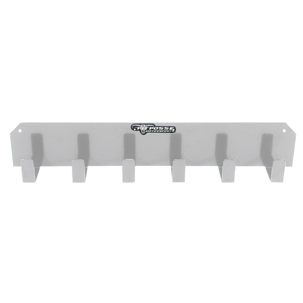Pit Posse 598 Six Mount Goggle Rack Wall Hanger - Made In Usa - Cabinet Shop Garage Enclosed Race Trailer Automotive Motorcycle