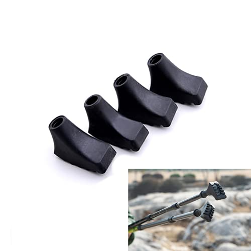 Walking Stick Tips Rubber 4 Pack Trekking Pole Tips Replacement- Rubber Feet For Hiking Poles, Walking Sticks, Trekking Poles  R