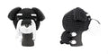 Amimono Schnauzer Driver Golf Head Cover, Black/White, 460Cc