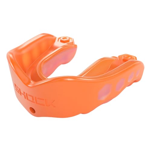 Shock Doctor Gel Max Mouth Guard, Heavy Duty Protection & Custom Fit, Youth, Orange