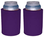 Blank Thick Foam Old School Can Cooler (2 Pack, Purple)