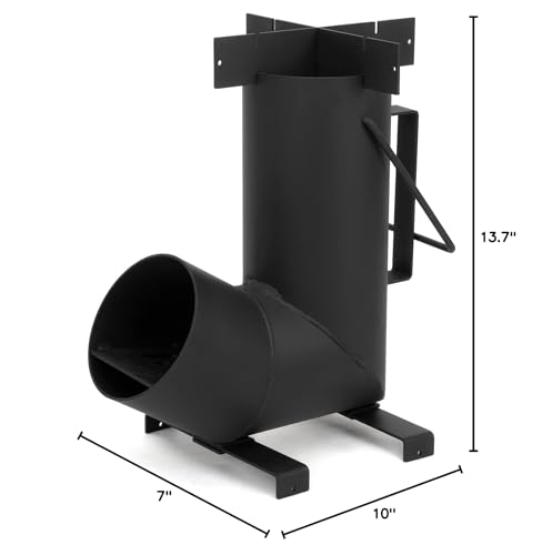 Stanbroil Camping Rocket Stove For Outdoor Cooking, Portable Wood Burning Stove For Backyard, Camp Cooking And Emergency Situati