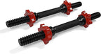 Yes4All Adjustable Dumbbell Bar 115 Inch Dumbbell Handles, D Blackred Handle